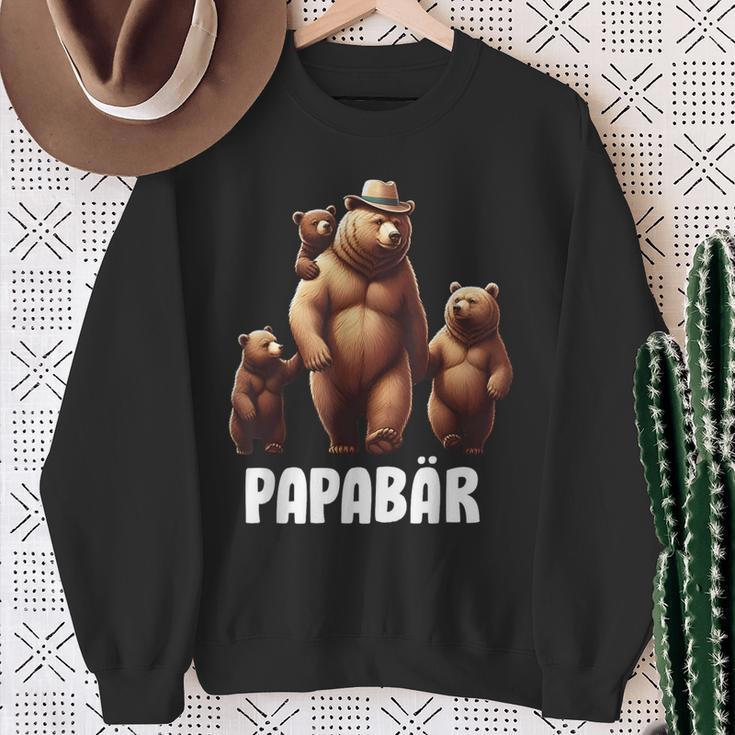 Papa Bärater 3 Kinder Familien Papaatertag Sweatshirt Geschenke für alte Frauen