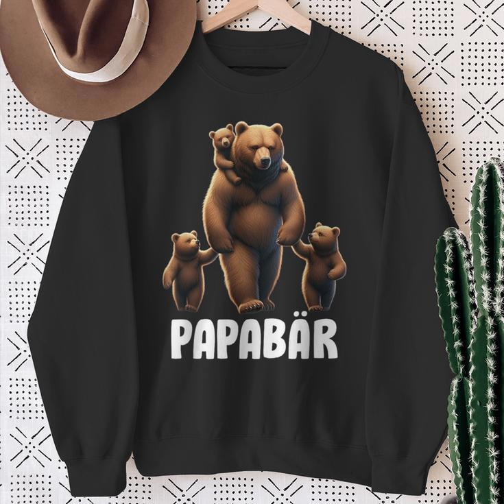 Papa Bärater 3 Kinder Papa Familienatertag Sweatshirt Geschenke für alte Frauen