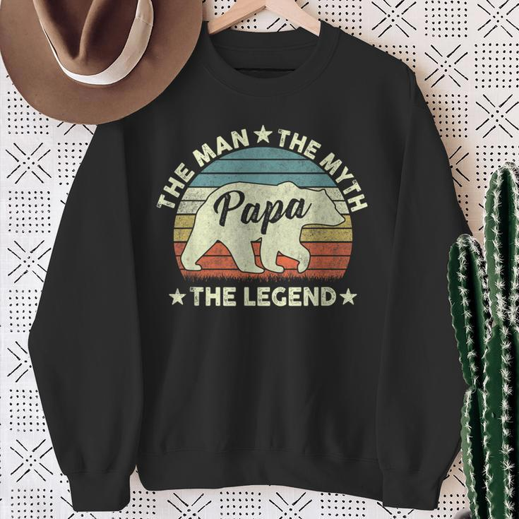 Papa Bear For Father's Day The Man Myth Legend Sweatshirt Gifts for Old Women