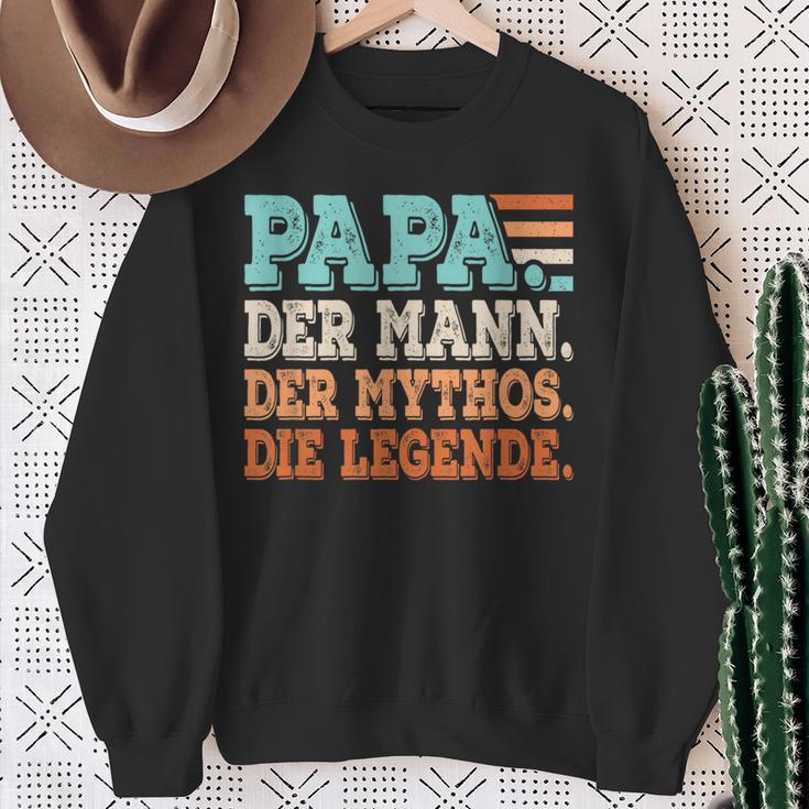 Papa Der Mann Der Mythos Die Legendeater Father's Day Sweatshirt Geschenke für alte Frauen