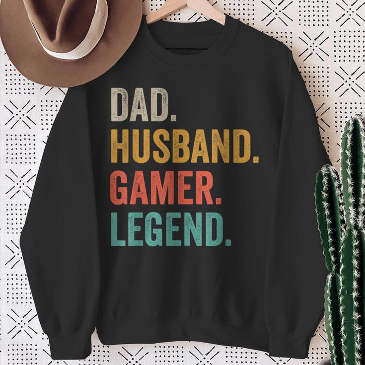 Papa Ehemann Gamer Legendideospielspieler Gaming Dad Sweatshirt Geschenke für alte Frauen