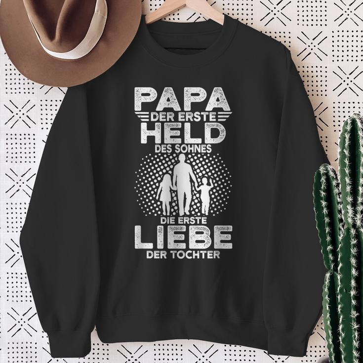 Papa Erster Held Des Shnes Ersten Liebe Der Tochter Sweatshirt Geschenke für alte Frauen