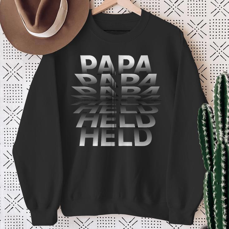 Papa Held Ehemannater Männer Umblätternatertag Kapuzenjacke Sweatshirt Geschenke für alte Frauen