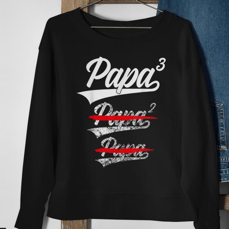 Papa Hoch 3 Kinderder Wernder Papa German L Sweatshirt Geschenke für alte Frauen