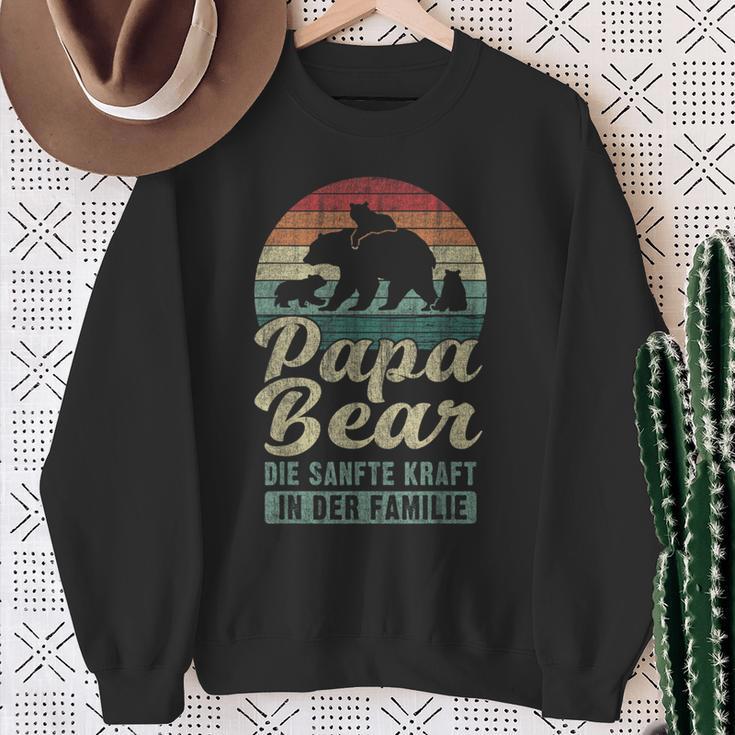 For Papa Mit Drei Kindern Papa 3 Children's Sweatshirt Geschenke für alte Frauen