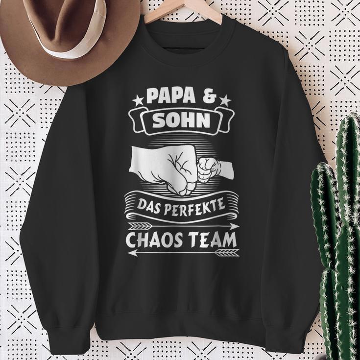 Papa Sohn Das Perfekte Chaos Teamatertag Toller Papa Sweatshirt Geschenke für alte Frauen