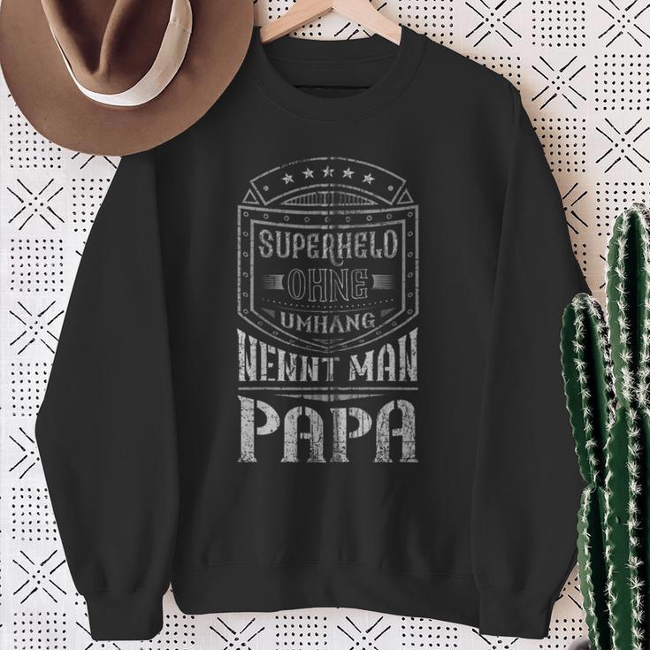 Papa Superheld Ohne Umhangatertag Kapuzenjacke Sweatshirt Geschenke für alte Frauen