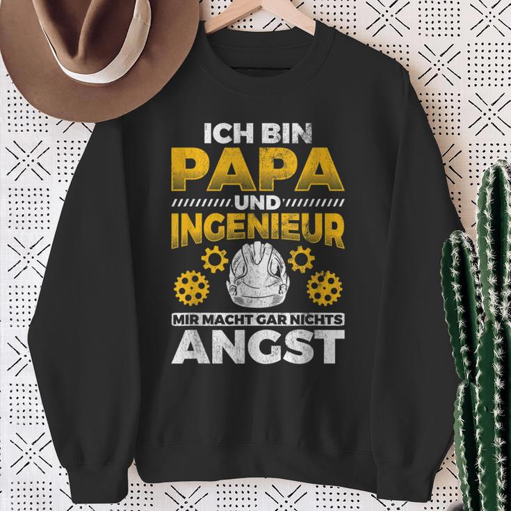 Papa Und Ingenieur Nichts Macht Angst Father Engineer Sweatshirt Geschenke für alte Frauen