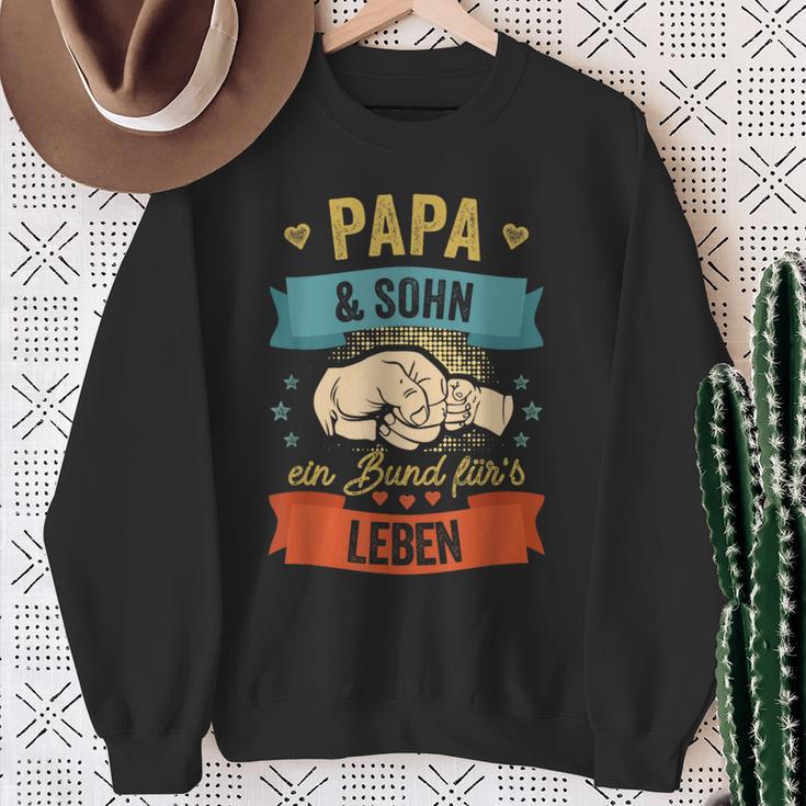 Papa Und Sohn Ein Bund Für's Leben Father's Day Super Papa Sweatshirt Geschenke für alte Frauen