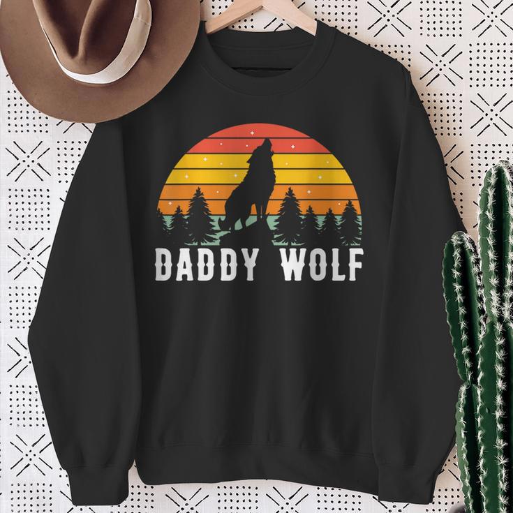 Papa Wolf Für Liebhaber Wölfe Tierweltatertag Sweatshirt Geschenke für alte Frauen