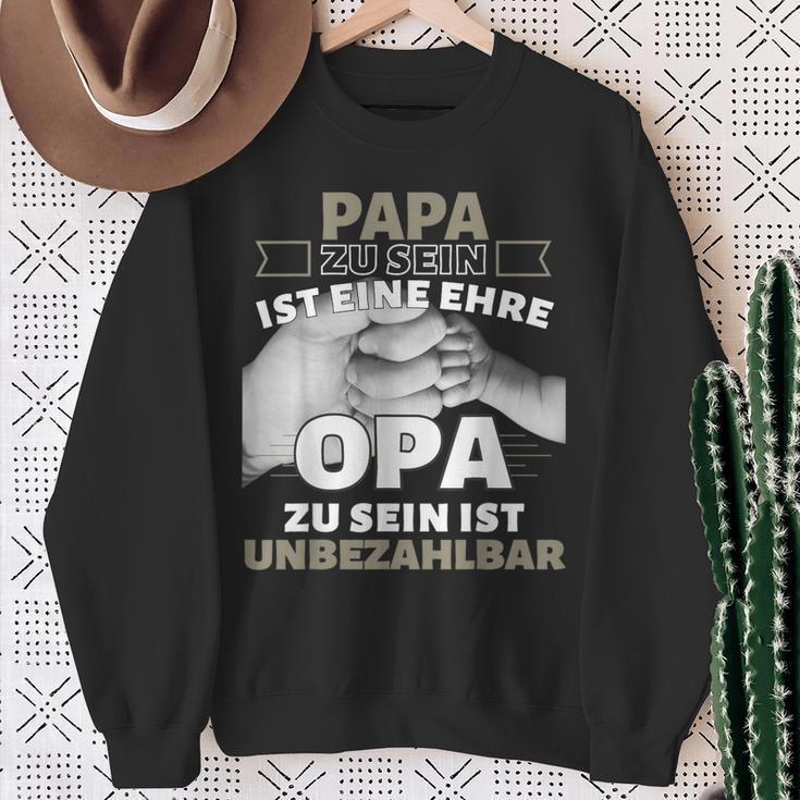 'Papa Zu Sein Ist Eine Ehr Opa Zu Sein Unbeahlbar' Sweatshirt Geschenke für alte Frauen