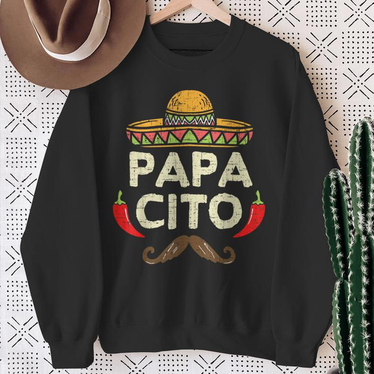 Papacito Cinco De Mayo Dad Fiesta Mexican Father's Day Sweatshirt Gifts for Old Women