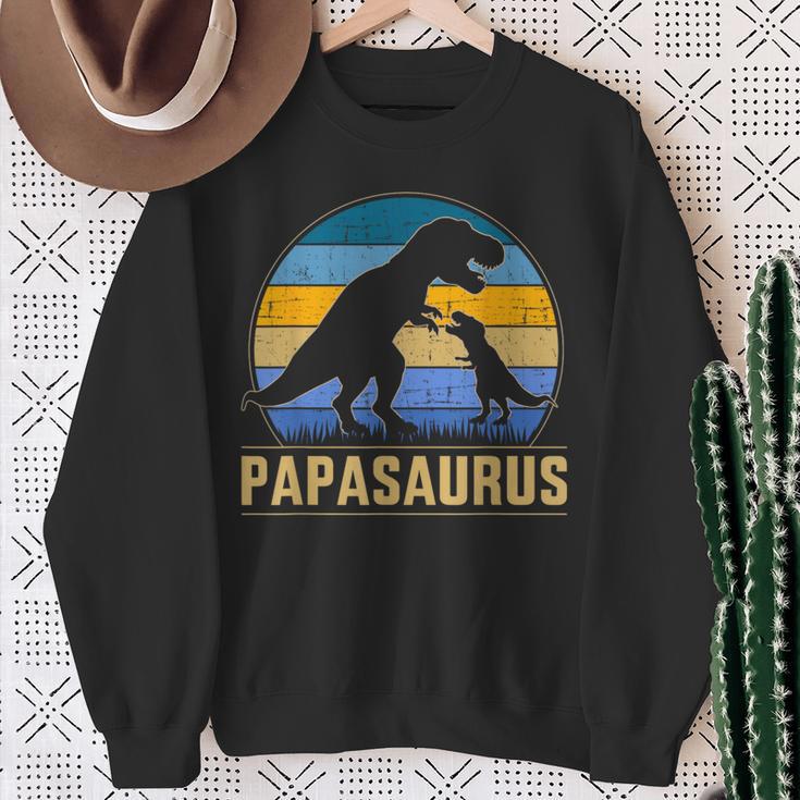 Papasaurus Für Papa Zumatertag Weihnachten Geburtstag Sweatshirt Geschenke für alte Frauen