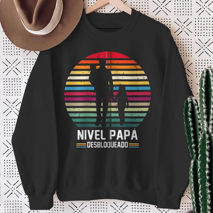 Para Papa Nivel Papá Desbloqueado Regalos Dia Del Padre Kapuzenjacke Sweatshirt Geschenke für alte Frauen