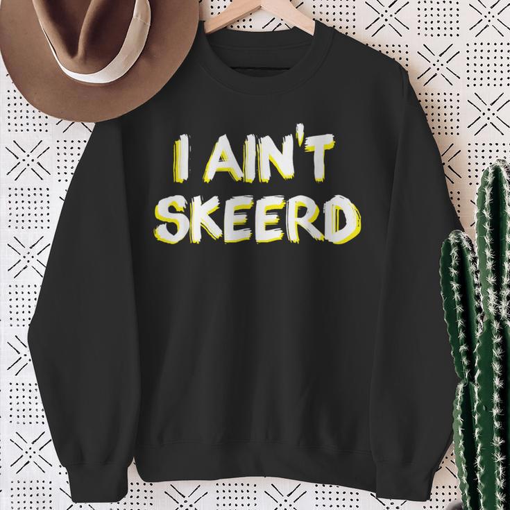 Paranormal Research I Ain't Skeerd Sweatshirt Gifts for Old Women