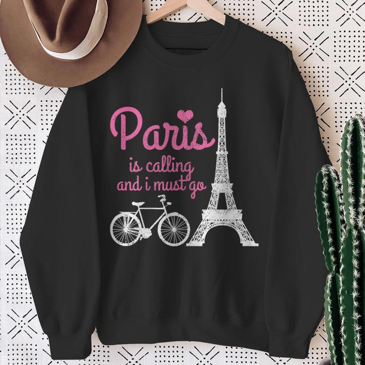 Paris France Eiffel Tower Souvenir Sweatshirt Geschenke für alte Frauen
