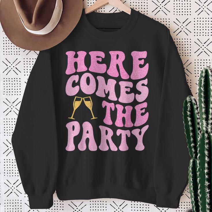 Here Come The Party Bride Squad Bridal Party Bachelorette Sweatshirt Gifts for Old Women