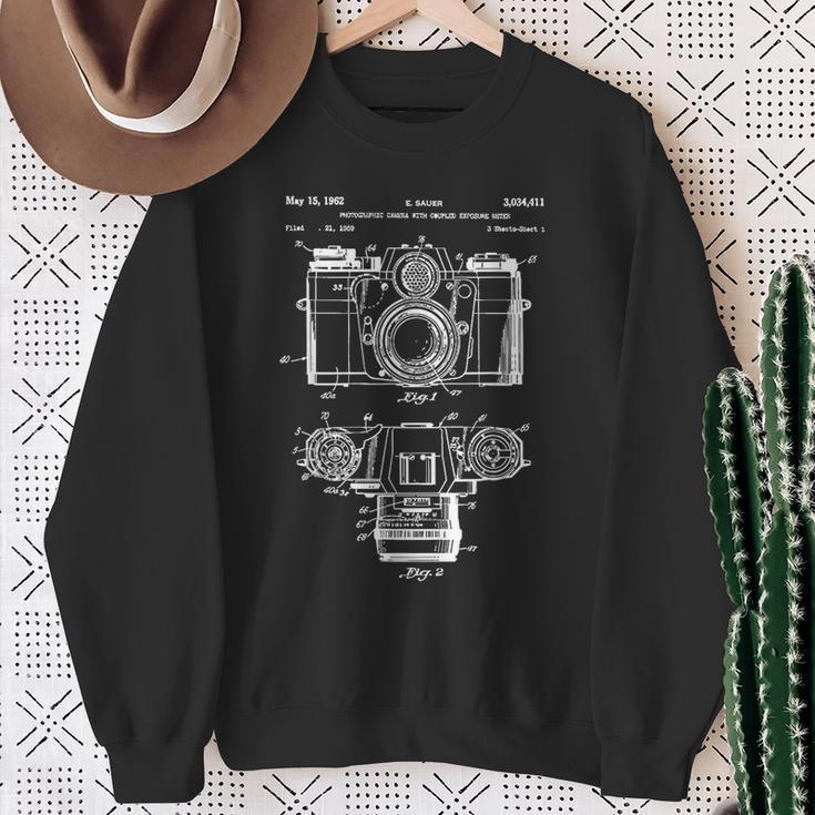 Patent Camera Photographer Vintage Retro Sweatshirt Geschenke für alte Frauen