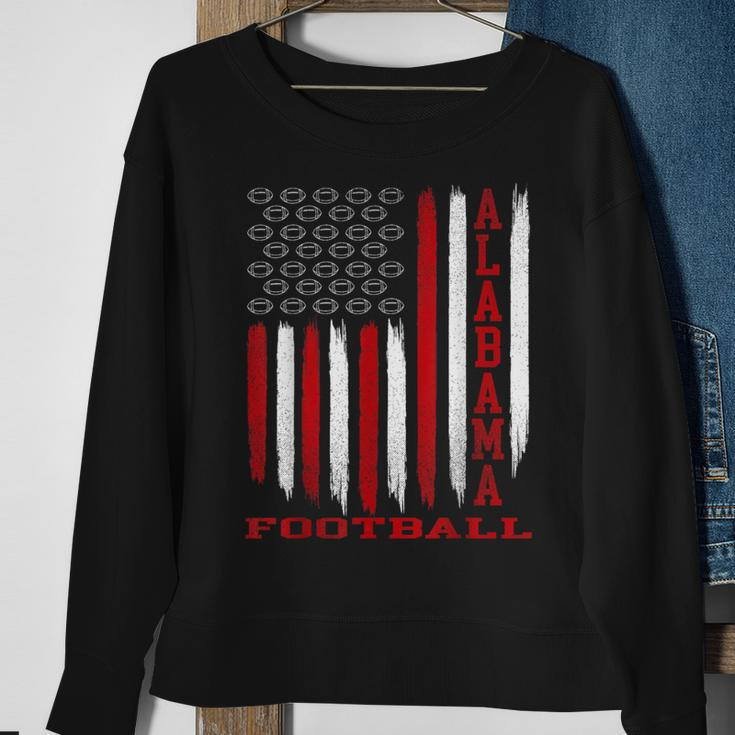 Patriotic Usa Flag Alabama Football Season Party Sweatshirt Gifts for Old Women