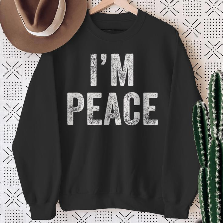 I Come In Peace I'm Peace Matching Couple Lovers Sweatshirt Gifts for Old Women