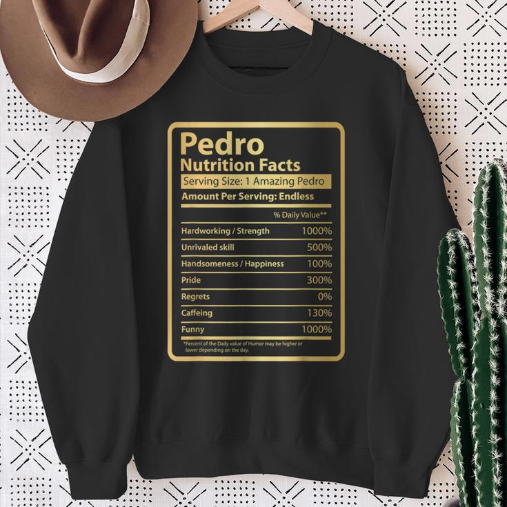Pedro Nutrition Facts Father's Day For Pedro Sweatshirt Gifts for Old Women
