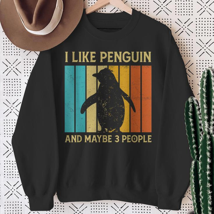 I Like Penguins And Maybe 3 People Penguin Lovers Sweatshirt Gifts for Old Women