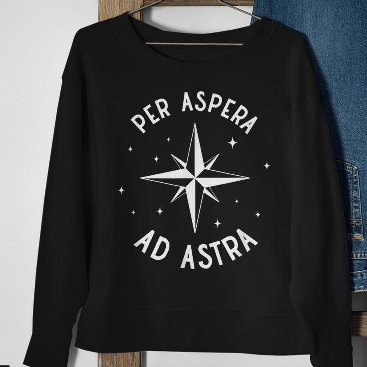 Per Aspera And Astra Black S Sweatshirt Geschenke für alte Frauen