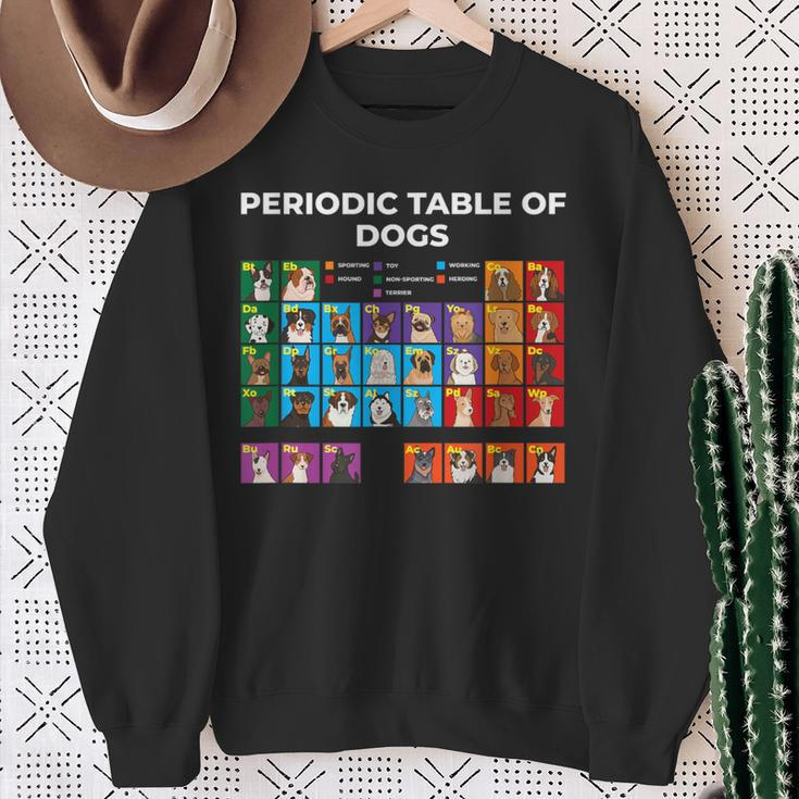Periodic Table Of Dogs Dog Lover Science Sweatshirt Gifts for Old Women