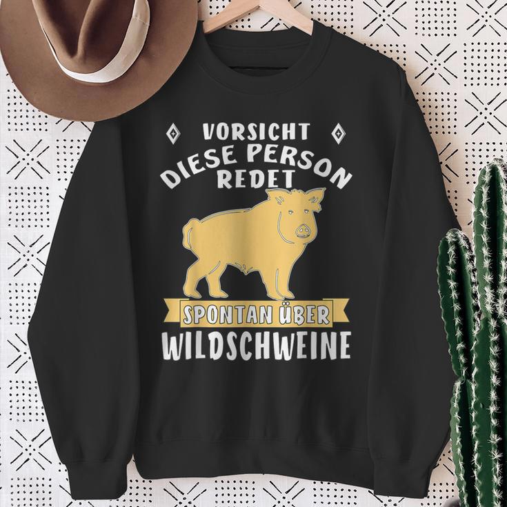 Person Redet Über Wildschweine Sau Jagen Wildsau Hunter Person R S Sweatshirt Geschenke für alte Frauen