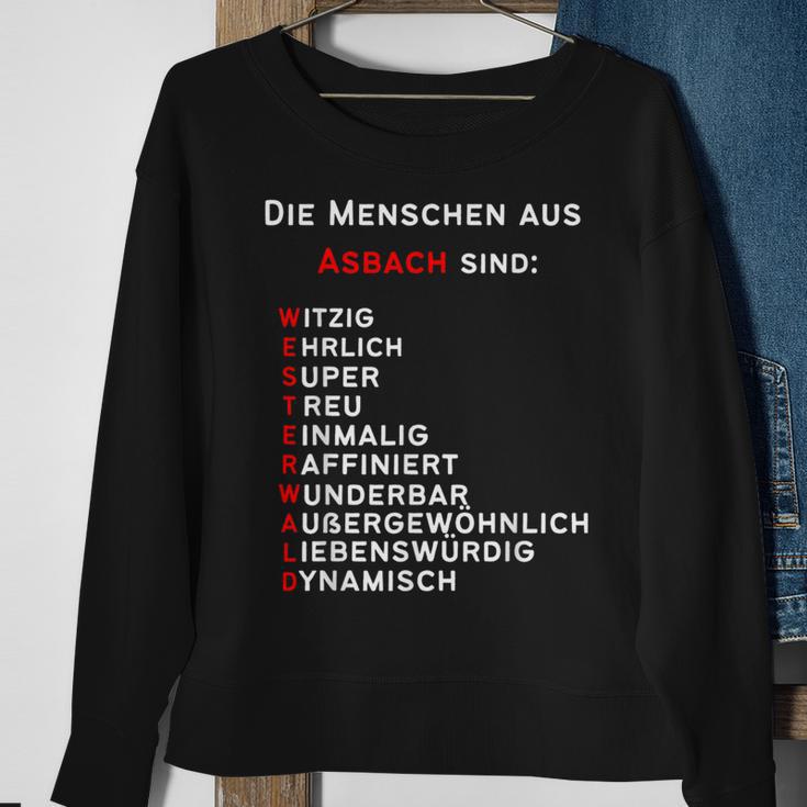 Personalisiertes Asbach-Stadtstolz Sweatshirt, Text in Akrostichon-Form Geschenke für alte Frauen