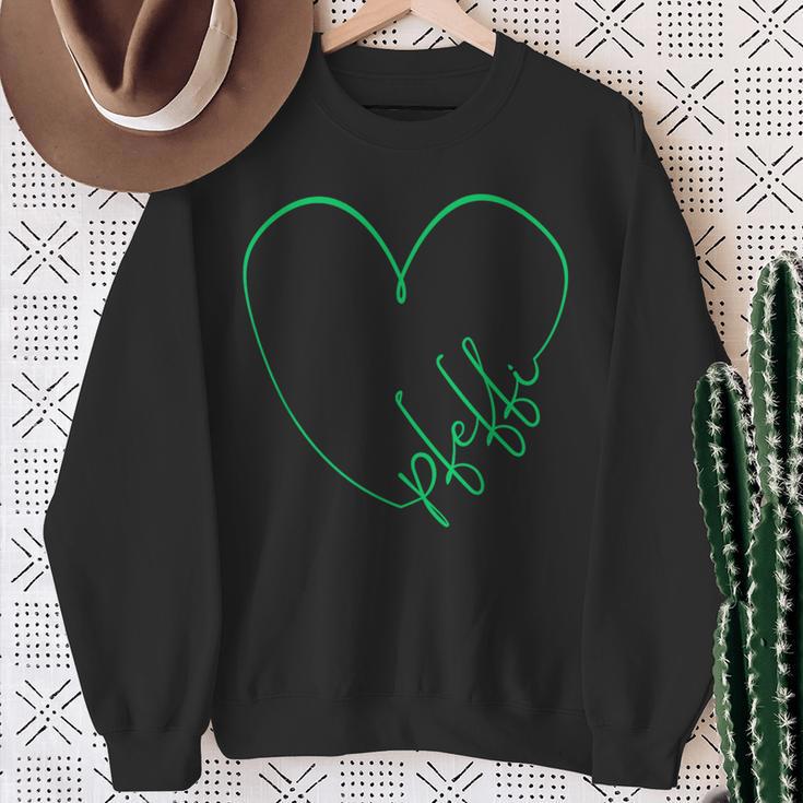 Pfeffi Heart Pepper Peppermint Liqueur Crew Pepper Sweatshirt Geschenke für alte Frauen