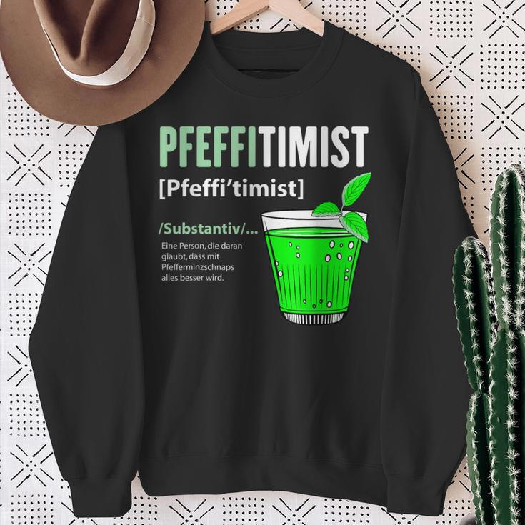 Pfeffitimist Peppermint Saufen Peppermint Liqueur Pfeffi Sweatshirt Geschenke für alte Frauen