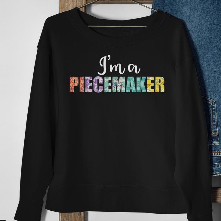 Piecemaker Crochet Team Quilting Sewing Quilt Making Crew Sweatshirt Gifts for Old Women