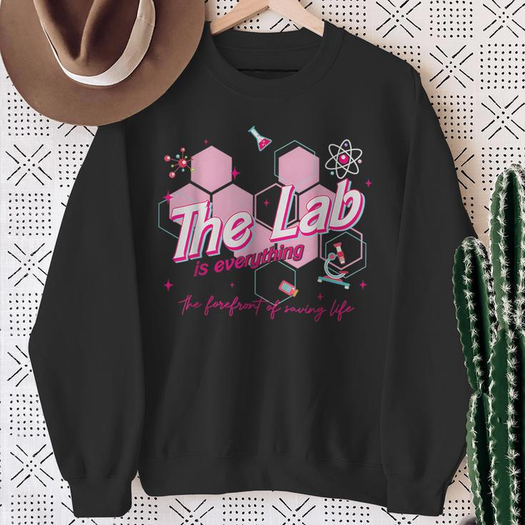 Pink Retro Lab Week 2024 Medical Lab Science Sweatshirt Gifts for Old Women