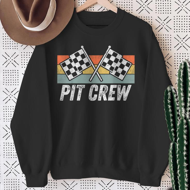 Pit Crew Costume For Race Car Parties Vintage Sweatshirt Gifts for Old Women