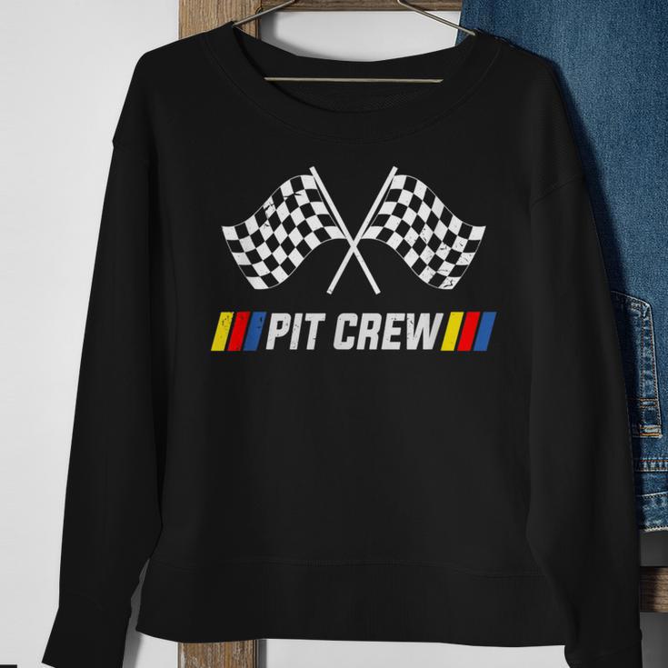 Pit Crew Race Car Parties Parents Pit Racing Drag Dress Sweatshirt Gifts for Old Women