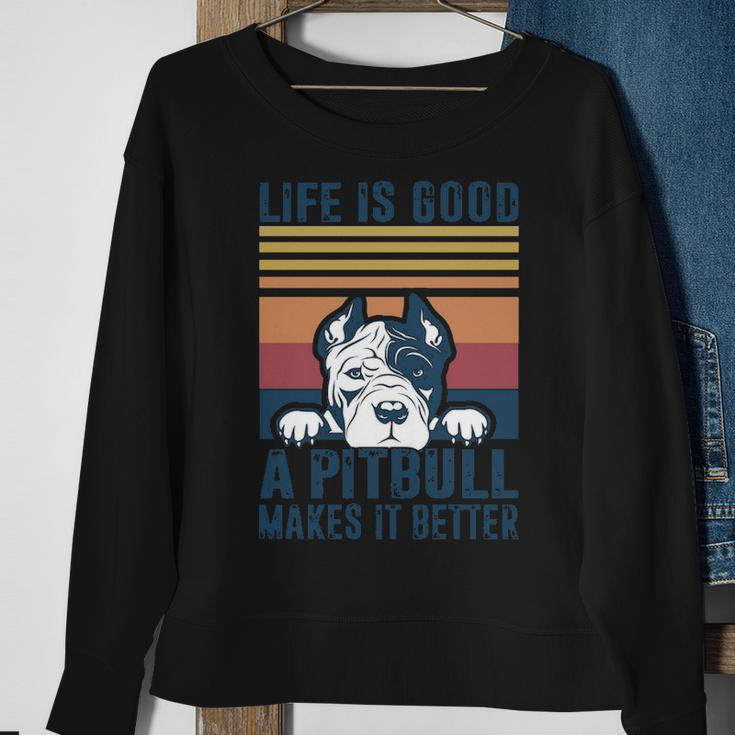 Pitbull For Women Men Girls Dog Dad Dog Mom Pitbull Sweatshirt Gifts for Old Women