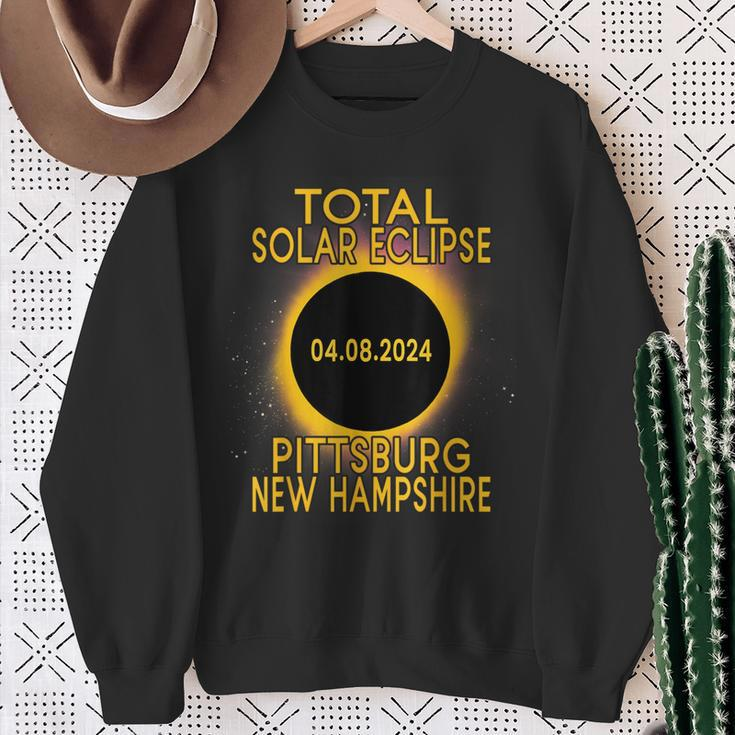 Pittsburg New Hampshire Total Solar Eclipse 2024 Sweatshirt Gifts for Old Women