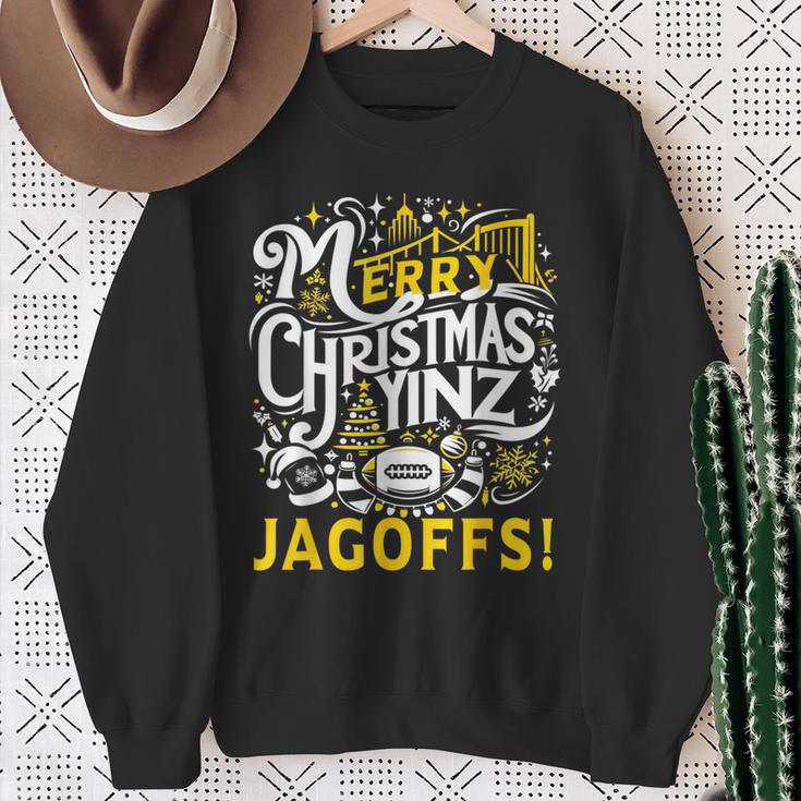 Pittsburgh Christmas Yinz Jagoff Ugly Sweatshirt Gifts for Old Women