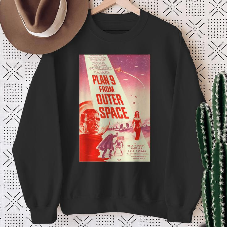 Plan 9 From Outer Space Sci-Fi Sience Vintage Poster B Movie Sweatshirt Gifts for Old Women