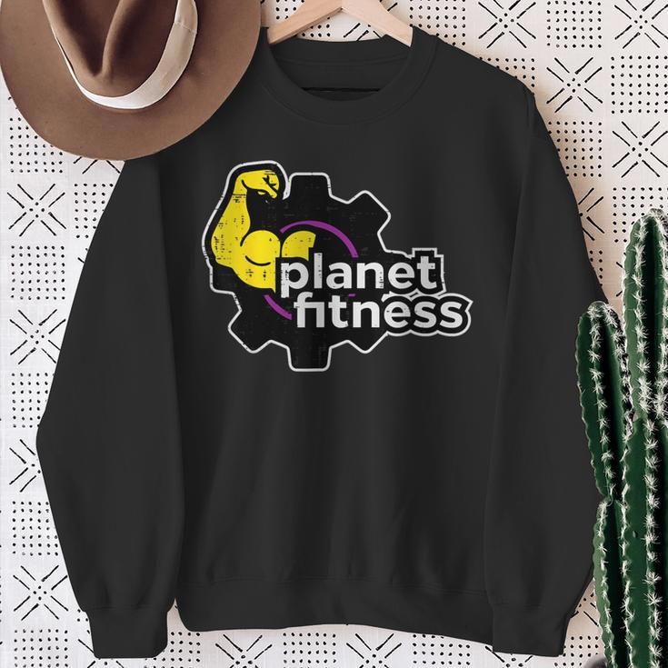 Planet Gym Fitness Bicep Workout Exercise Training Women Sweatshirt Gifts for Old Women