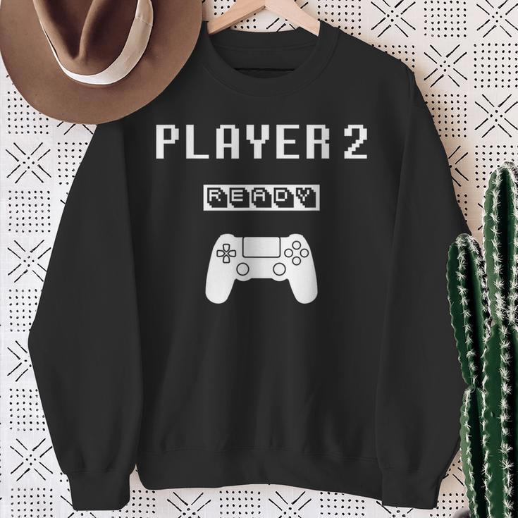 Player 1 Player 2 Ready Player Ps Game 5 Dad Day Brother Sweatshirt Gifts for Old Women