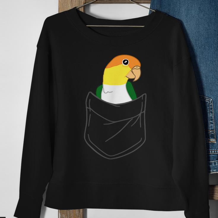 Pocket White Bellied Caique Cute Parrot Birb Memes Sweatshirt Gifts for Old Women