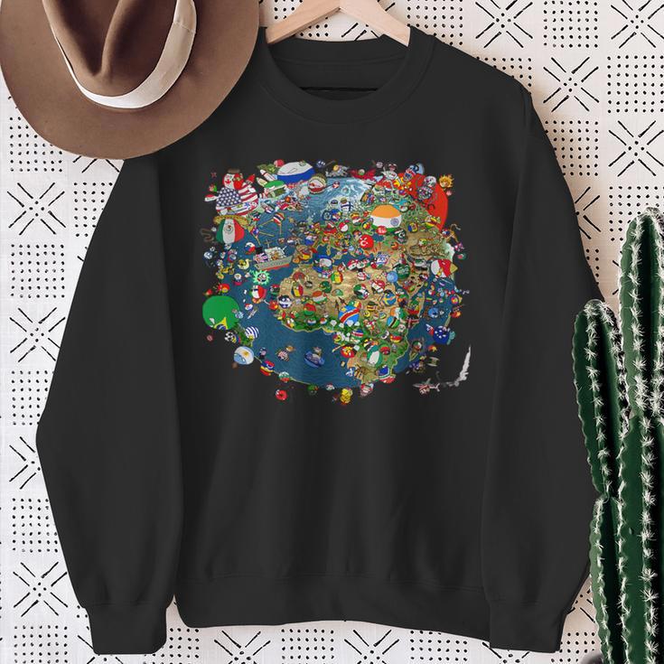 Polandball World Sweatshirt Geschenke für alte Frauen