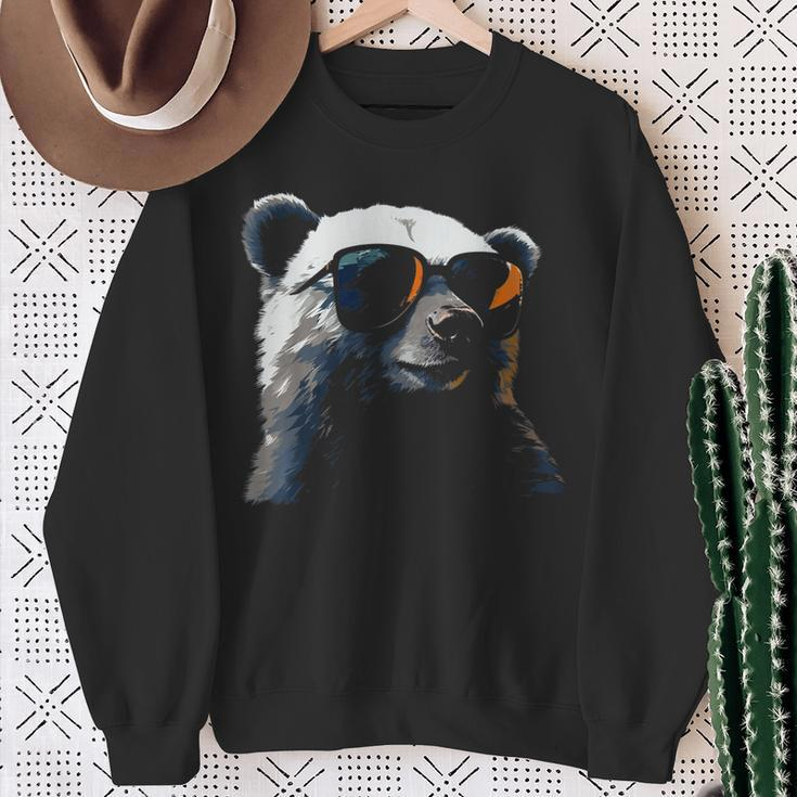 Polar Bear Sunglasses Glasses Polar Bear Animal Bear Sweatshirt Geschenke für alte Frauen