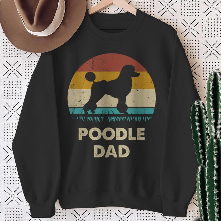 Poodle Dad For Poodle Dog Lovers Vintage Dad Sweatshirt Gifts for Old Women