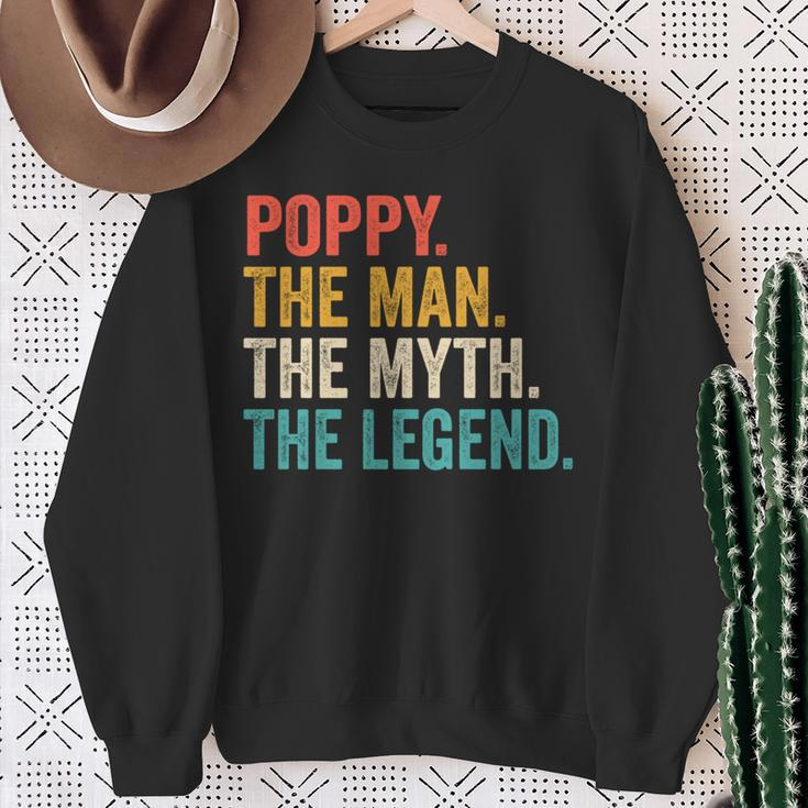 Poppy Der Mann Der Mythos Die Legende -Intage-Vatertag Sweatshirt Geschenke für alte Frauen