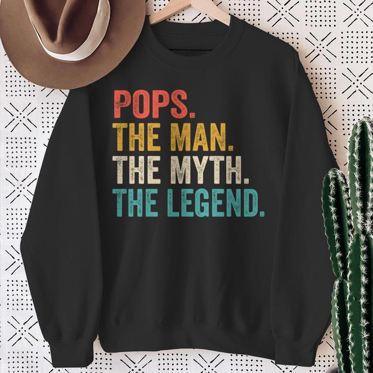 Pops Der Mann Der Mythos Die Legende Popsatertags-Vintage Sweatshirt Geschenke für alte Frauen