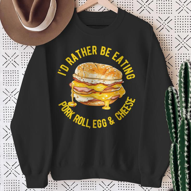 Pork Roll Egg And Cheese New Jersey Pride Nj Foodie Lover Sweatshirt Gifts for Old Women
