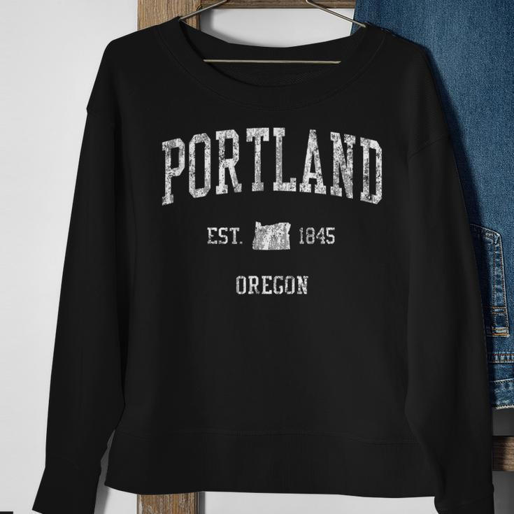 Portland Oregon Or Vintage Sports Retro Sweatshirt Gifts for Old Women